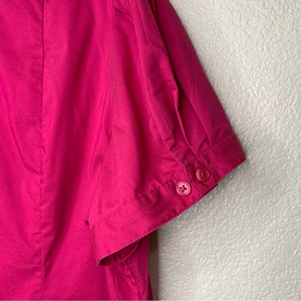 Lane Bryant Pink Short Sleeves Button Down Shirt, Size 22 - Picture 5 of 11